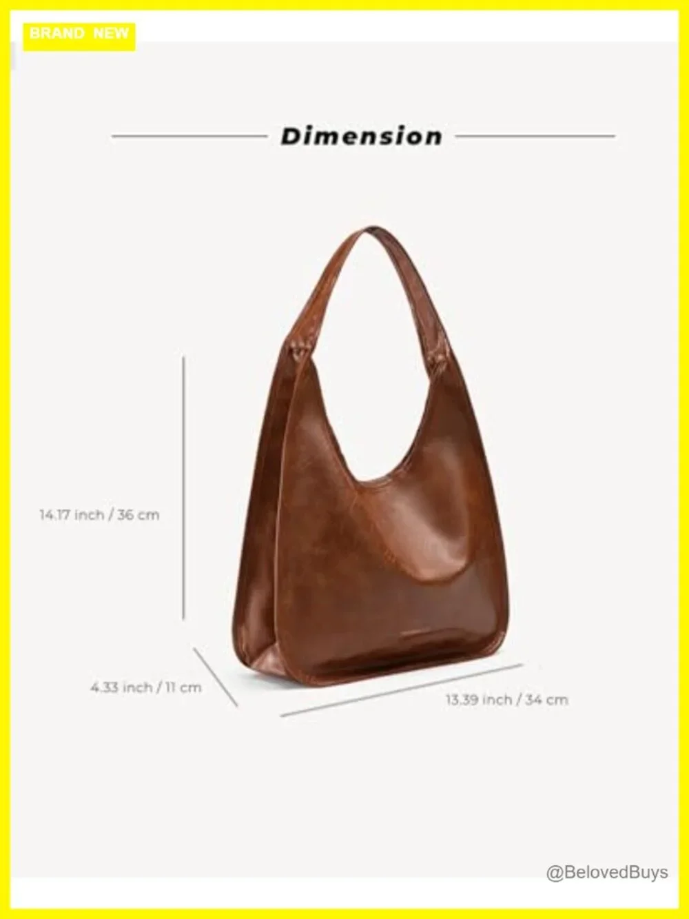 PU Leather Hobo Shoulder Bag, Spacious Tote with Detachable Pouch